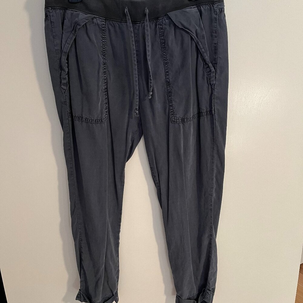 Bella Dahl Gray Wash Cropped Drawstring Pants